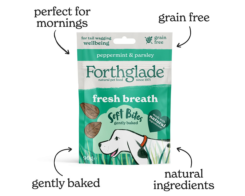 Forthglade Soft Bites Fresh Breath Dog Treats Peppermint & Parsley