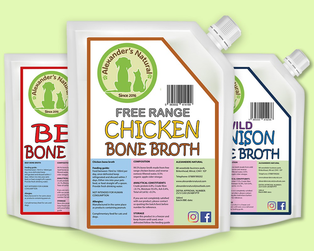 Alexanders Natural Frozen Bone Broth - 500ml