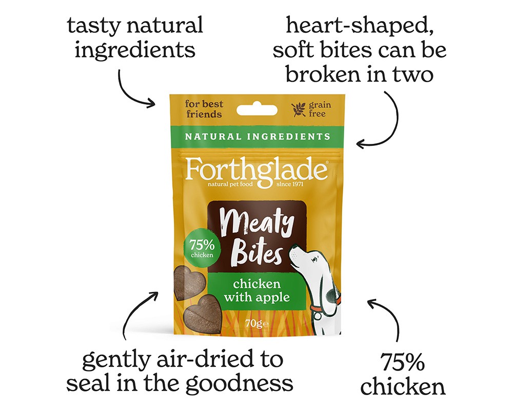 Forthglade Meaty Bites Chicken & Apple Dog Treats