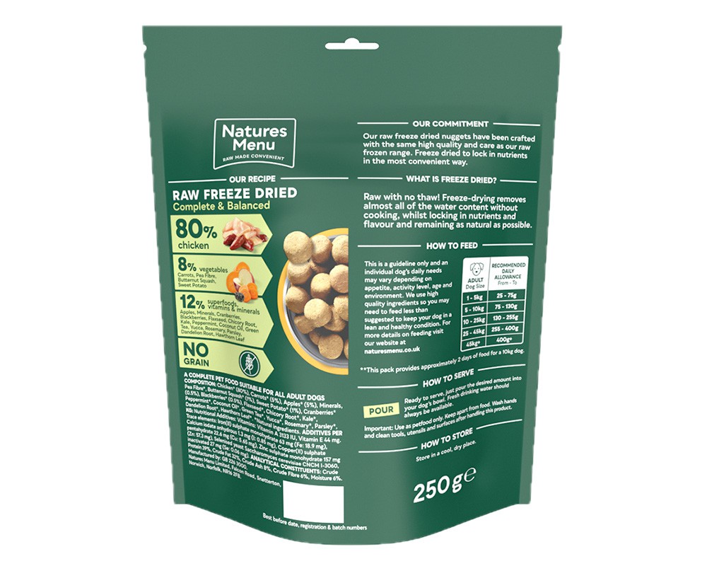 Natures Menu Freeze Dried 80/20 Nuggets Chicken