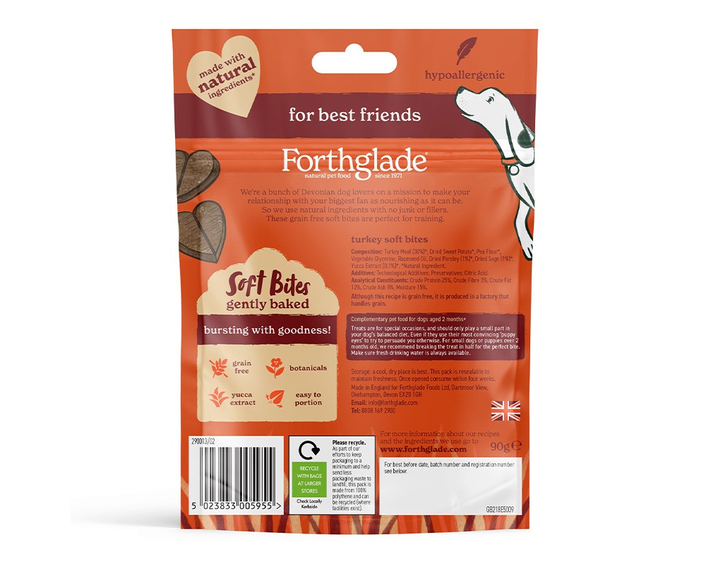Forthglade Soft Bites Turkey Dog Treats