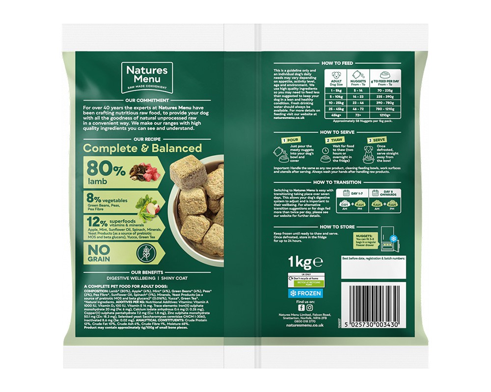 Natures Menu 80/20 Lamb Nuggets