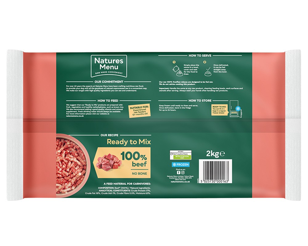Natures Menu 100% Beef Freeflow