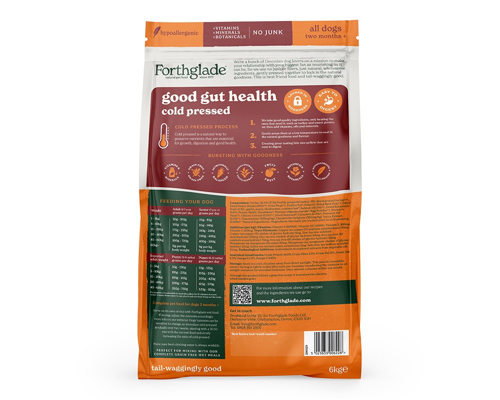 Forthglade Cold Pressed Turkey Dry Dog Food
